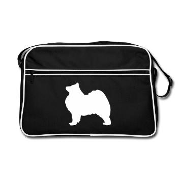 Samoyède - Sac Retro - noir/blanc - Devant
