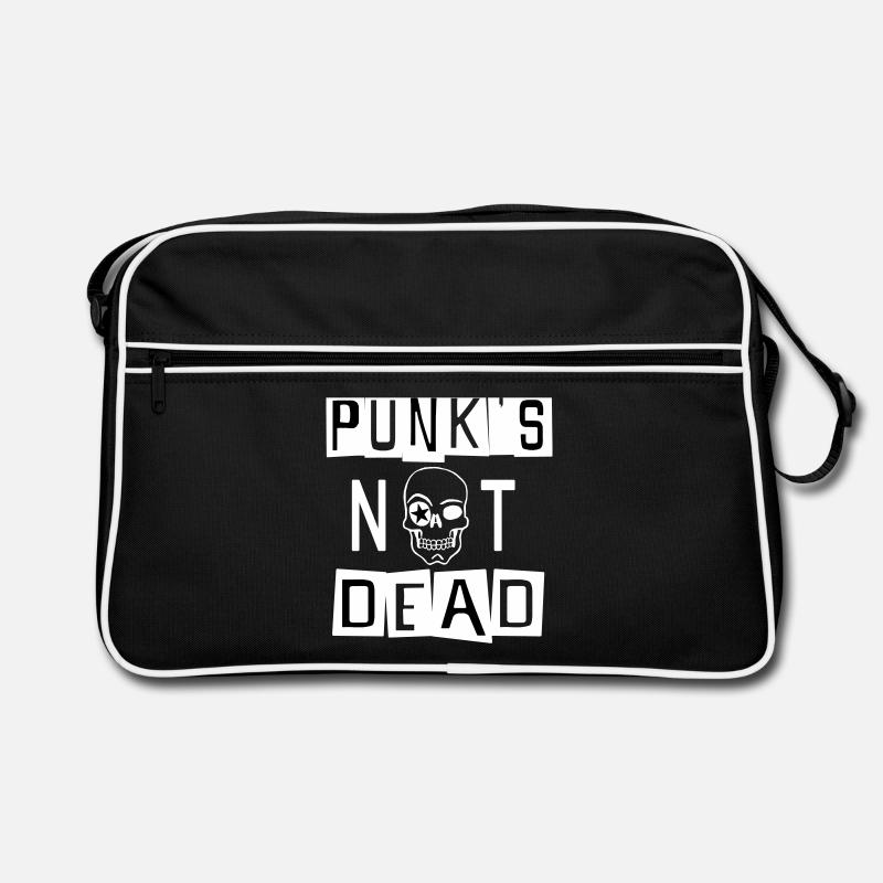 PUNK ist nicht tot - Retro Tasche - Schwarz/Weiß
