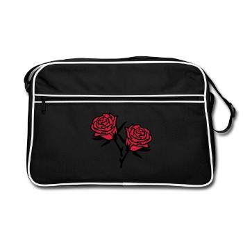 roses4 - Sac Retro - noir/blanc - Devant