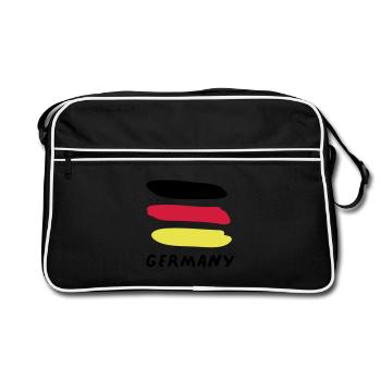 Germany - Retro Tasche - Schwarz/Weiß - Vorne