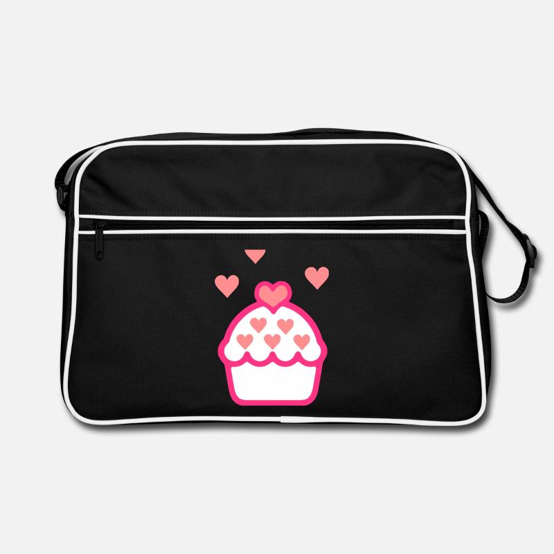 cupcake - Retro Tasche - Schwarz/Weiß