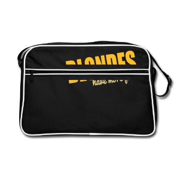 Blondes have more fun! - Sac Retro - noir/blanc - Devant