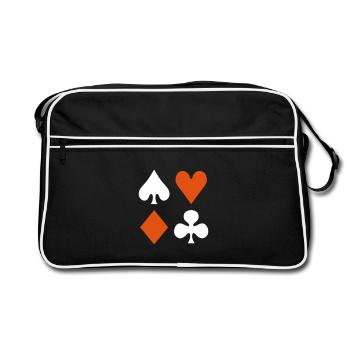 Poker - Retro Bag - black/white - Front