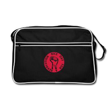1 color - nice day for a revolution - against - Sac Retro - noir/blanc - Devant