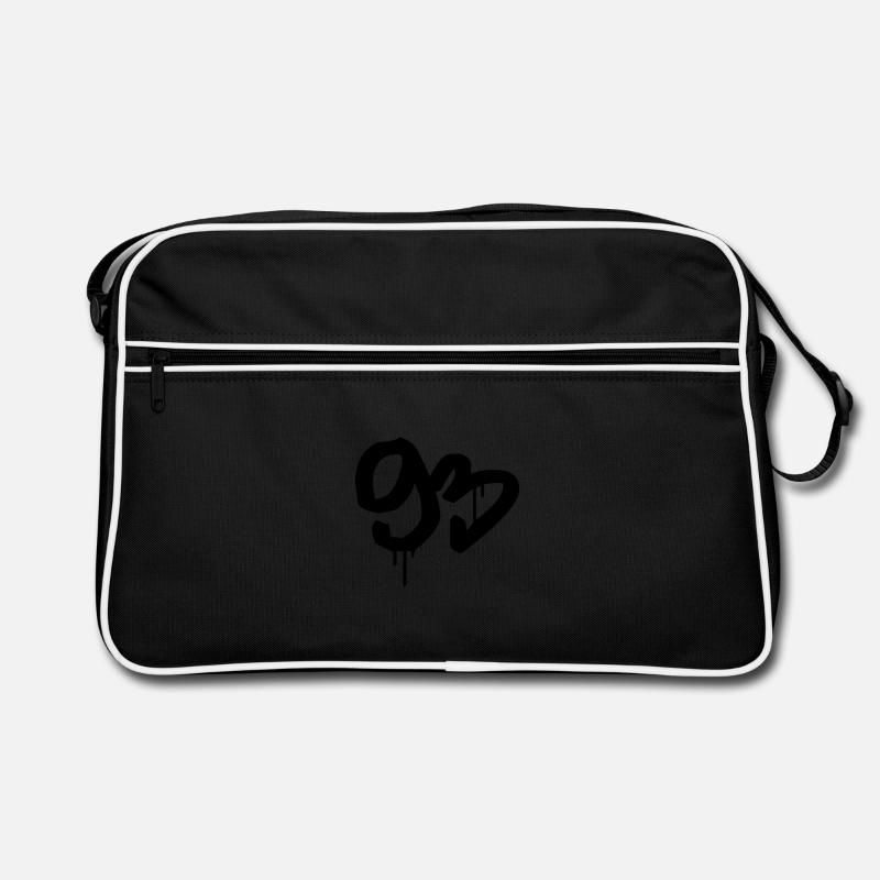 93 - Graffiti - Retro Tasche - Schwarz/Weiß