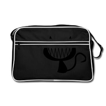 Chat du Cheshire (D00231) - Sac Retro - noir/blanc - Devant