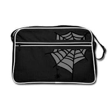 Spider web insect - Retro Bag - black/white - Front