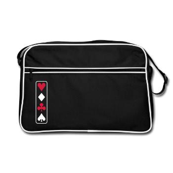 poker vertical - Retro Bag - black/white - Front