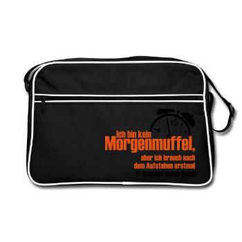 demain moufle - Sac Retro - noir/blanc - Devant