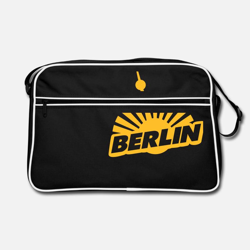 berlin - Retro Tasche - Schwarz/Weiß