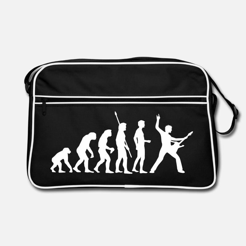 evolution_rocks_b_1c - Retro Tasche - Schwarz/Weiß