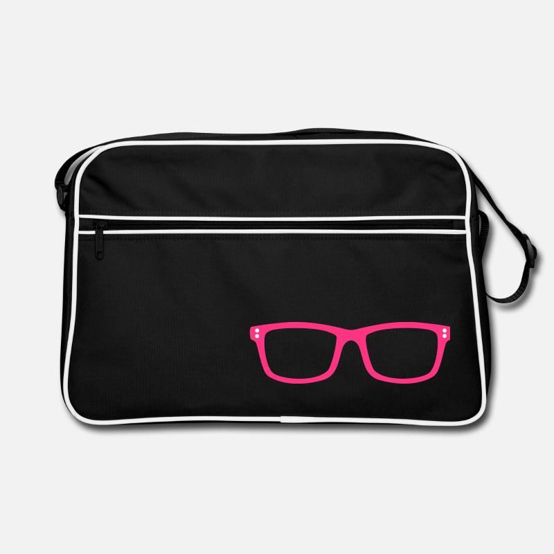 Brille - Retro Tasche - Schwarz/Weiß