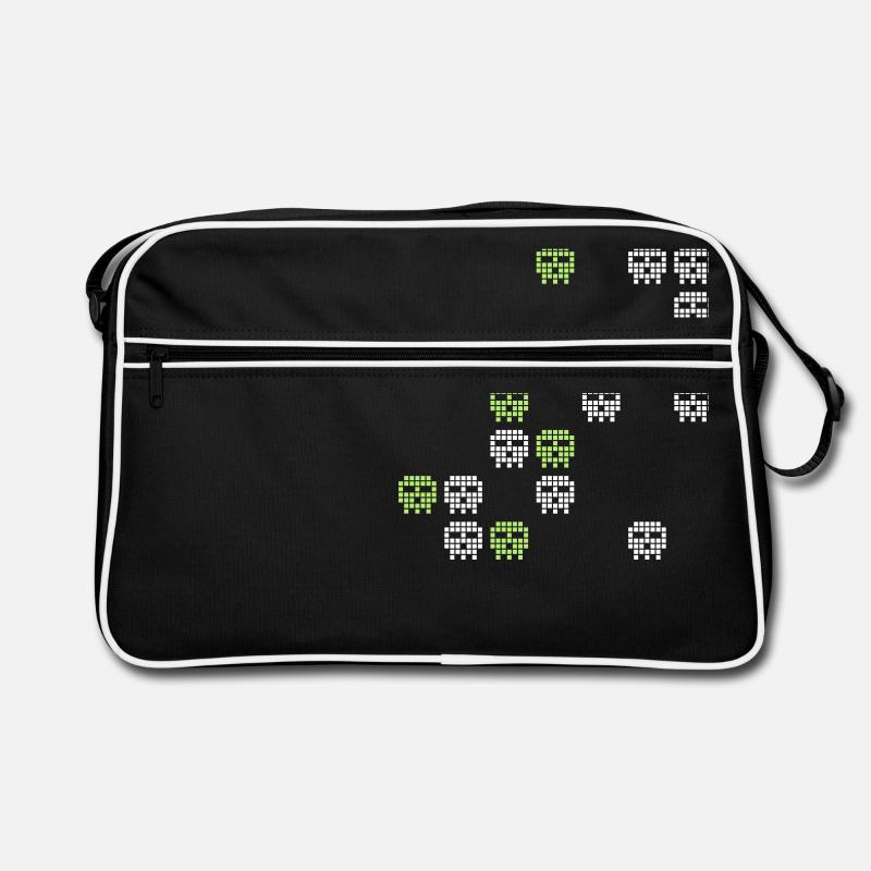Pixel Skull Gaming Screen Retro Tasche