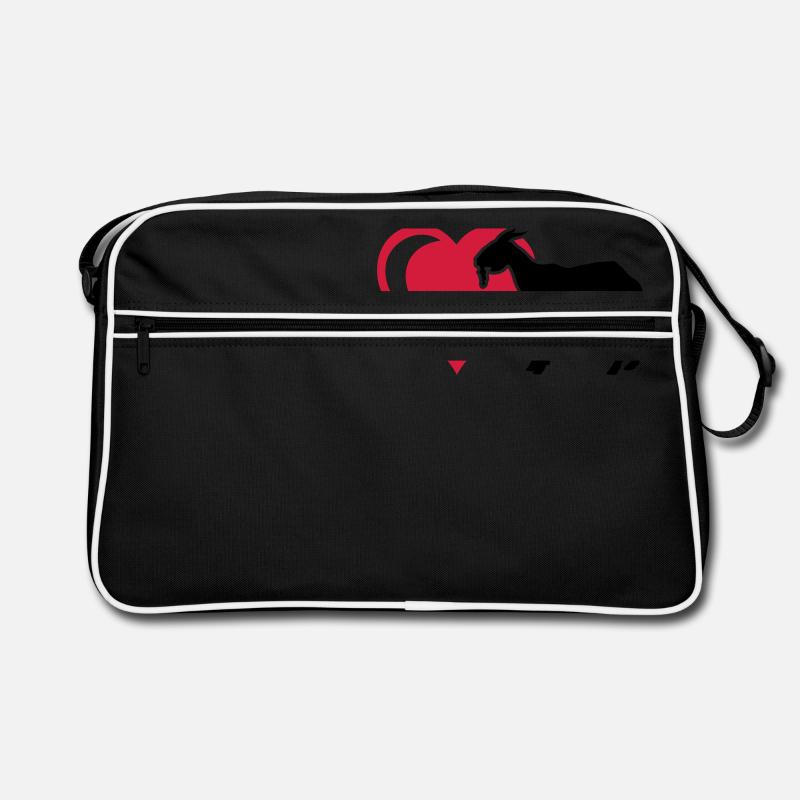 Ziege Herz Retro Tasche