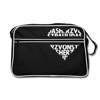 Das Herz von St. Pauli - Retro Tasche - Schwarz/Weiß - Vorne