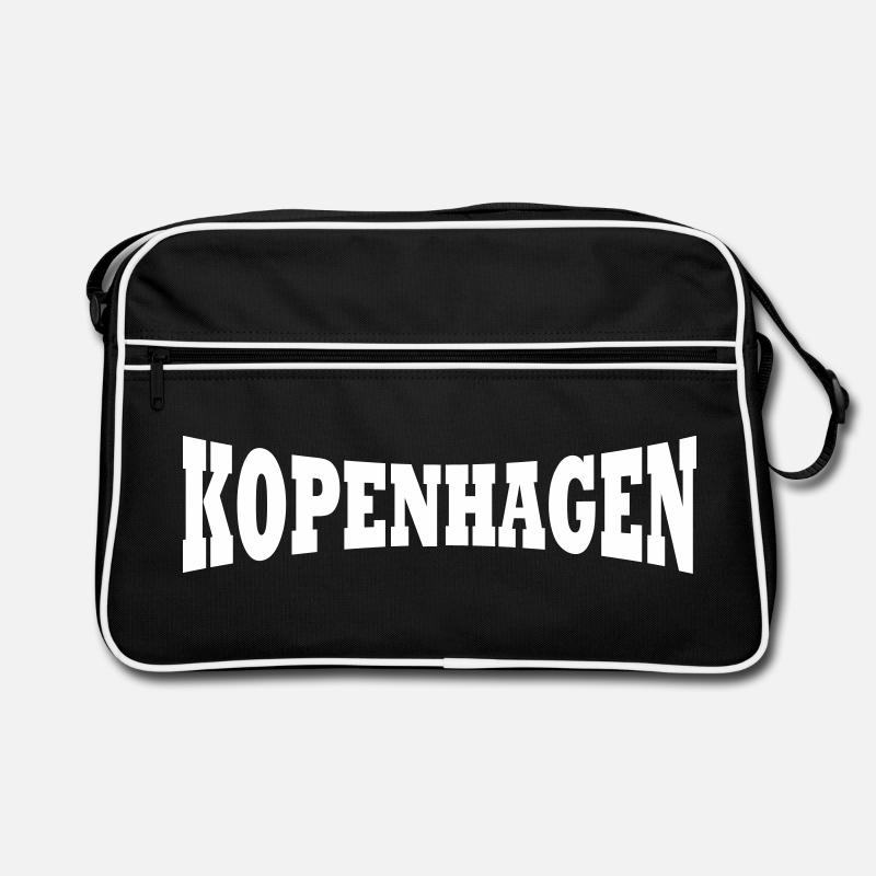 Copenhague logo - Sac Retro - noir/blanc