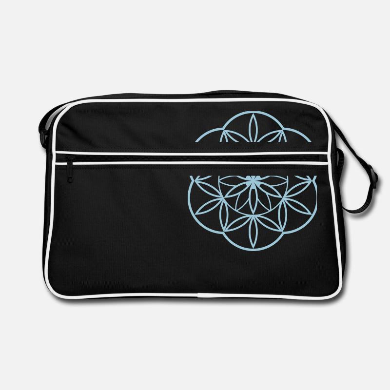 Cropcircle - Kornkreis Burderopdown - Retro Tasche - Schwarz/Weiß