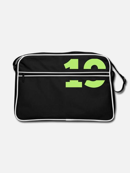 19a - Retro Tasche - Schwarz/Weiß - Vorne