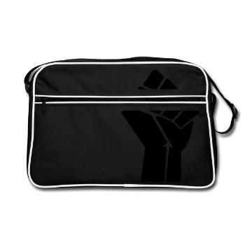 Power Fist - BLM - Retro Bag - black/white - Front