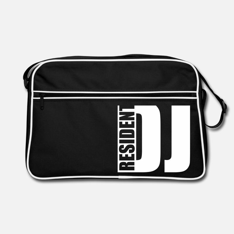 DJ - Retro Tasche - Schwarz/Weiß