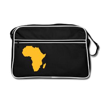 L'Afrique, le continent, l'Europe, l'Asie, - Sac Retro - noir/blanc - Devant