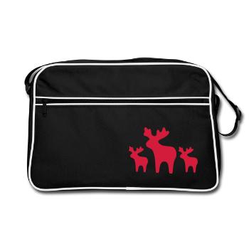 Elch 2 - Retro Bag - black/white - Front