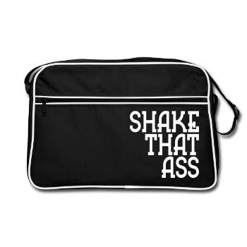 shake that ass - Retro Bag - black/white - Front