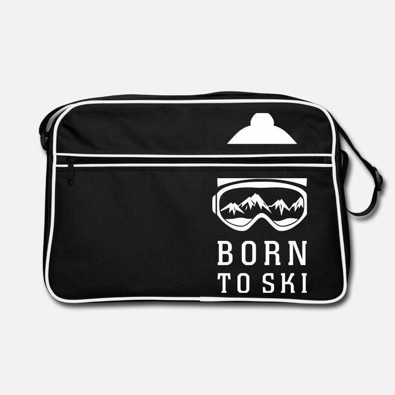 BORN TO SKI Retro Tasche