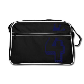 4 years - Retro Bag - black/white - Front