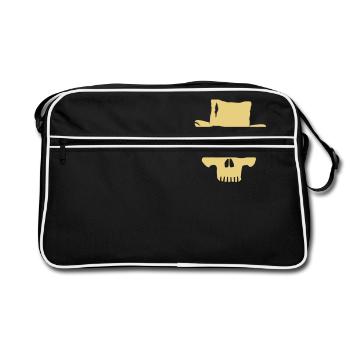 skull pirate hat - Sac Retro - noir/blanc - Devant