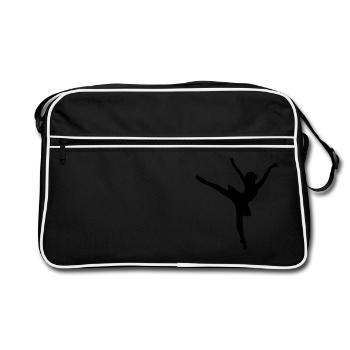 Woman dancing Classic Dance - Retro Bag - black/white - Front
