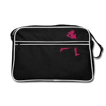 running woman - Sac Retro - noir/blanc - Devant