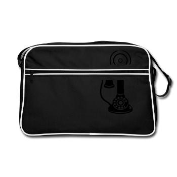 vieux telephone phone 2 - Sac Retro - noir/blanc - Devant