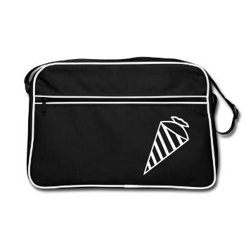 Sugar cone - school cone - Retro Bag - black/white - Front