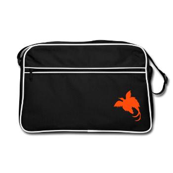 oiseau de paradis - Sac Retro - noir/blanc - Devant