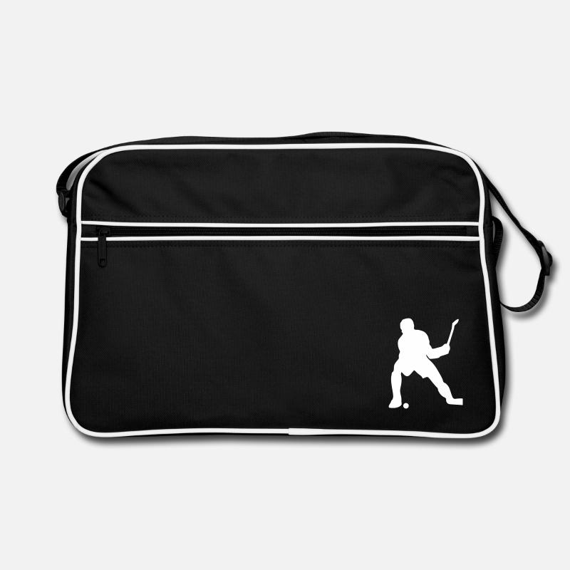 hockey - Retro Tasche - Schwarz/Weiß