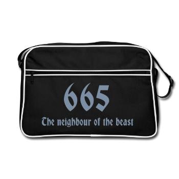 665 - Retro Bag - black/white - Front