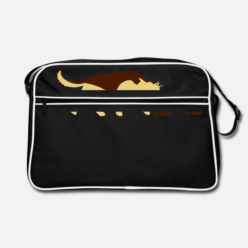 Mantrailer Schäferhund Vektor - Retro Tasche - Schwarz/Weiß
