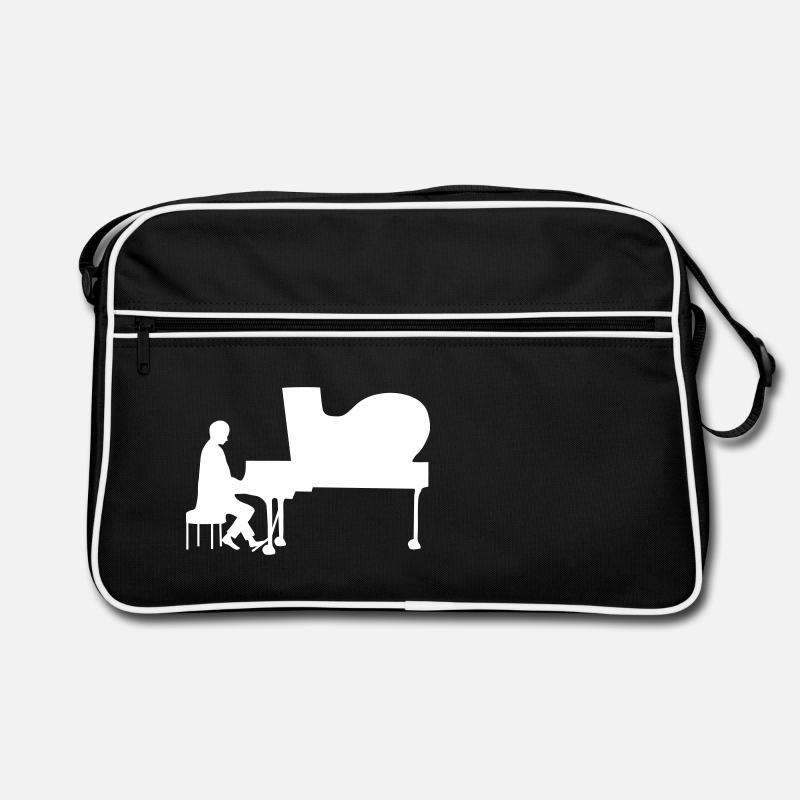 Pianist - Retro Tasche - Schwarz/Weiß