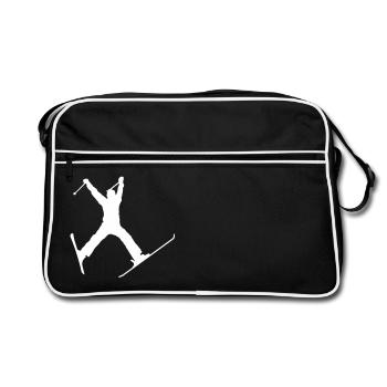 skier jump / ski jump - Sac Retro - noir/blanc - Devant