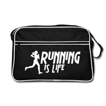 running is life female i 1c - Sac Retro - noir/blanc - Devant