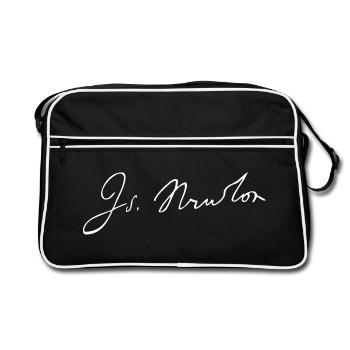 Isaac Newton - Retro Tasche - Schwarz/Weiß - Vorne