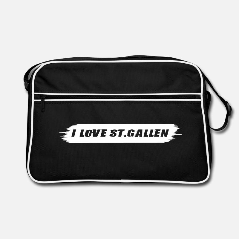 j'adore Saint-Gall | Effet de tempête | Vectorgraphique Sac Retro