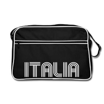 italia 70 Font Lounge - Retro Bag - black/white - Front