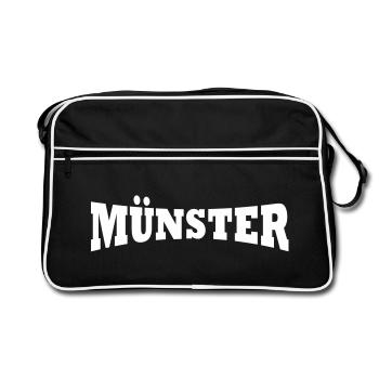 Munster logo - Sac Retro - noir/blanc - Devant