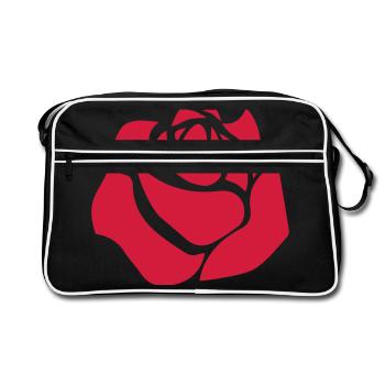 Rose - Retro Tasche - Schwarz/Weiß - Vorne