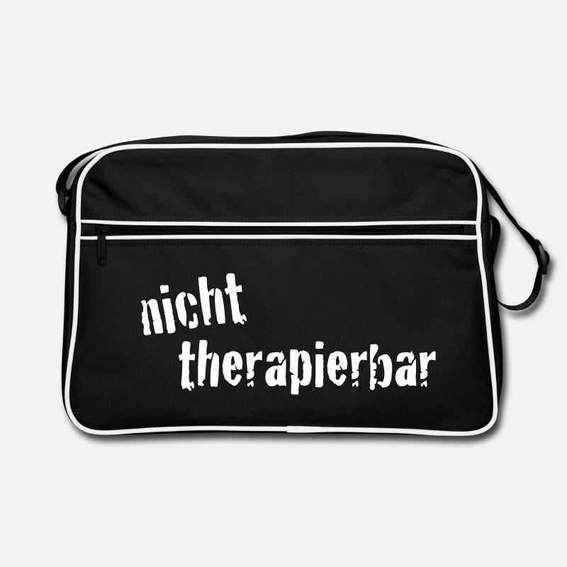 nicht_therapierbar - Retro Tasche - Schwarz/Weiß