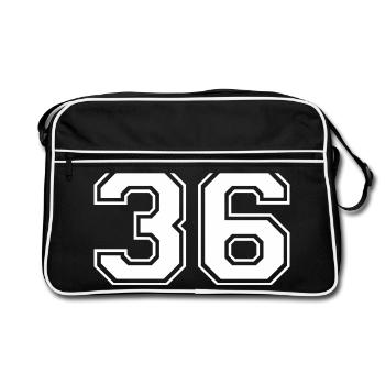 36 - Retro Bag - black/white - Front
