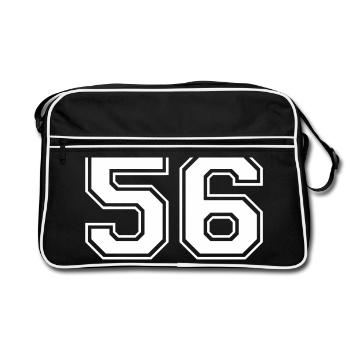 56 - Retro Bag - black/white - Front