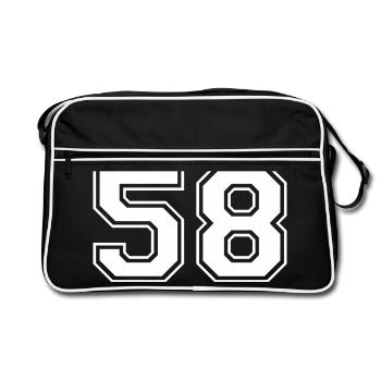 58 - Retro Bag - black/white - Front